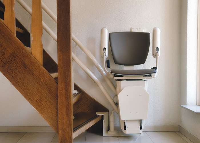 Image of a stair lift installed in home